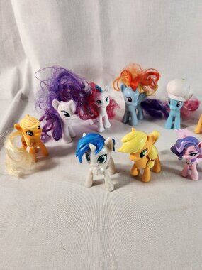 My Little Pony Figures Mixed Lot of 10 ABS Plastic Toy Ponies 3 Inch Fast Ship